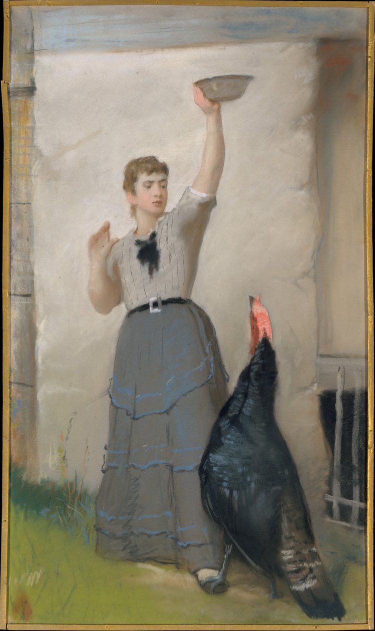 Nourrir la dinde - Eastman Johnson