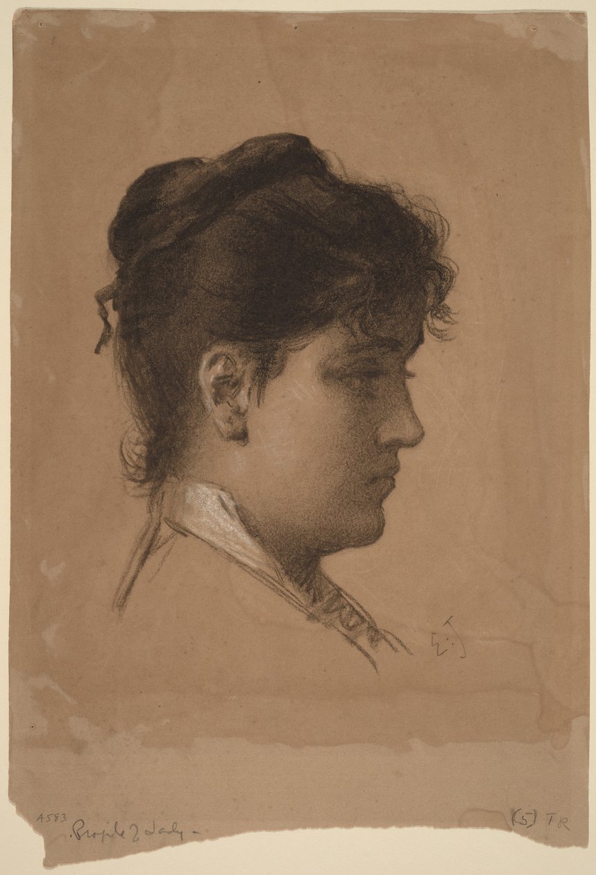 Tête de jeune femme - Eastman Johnson
