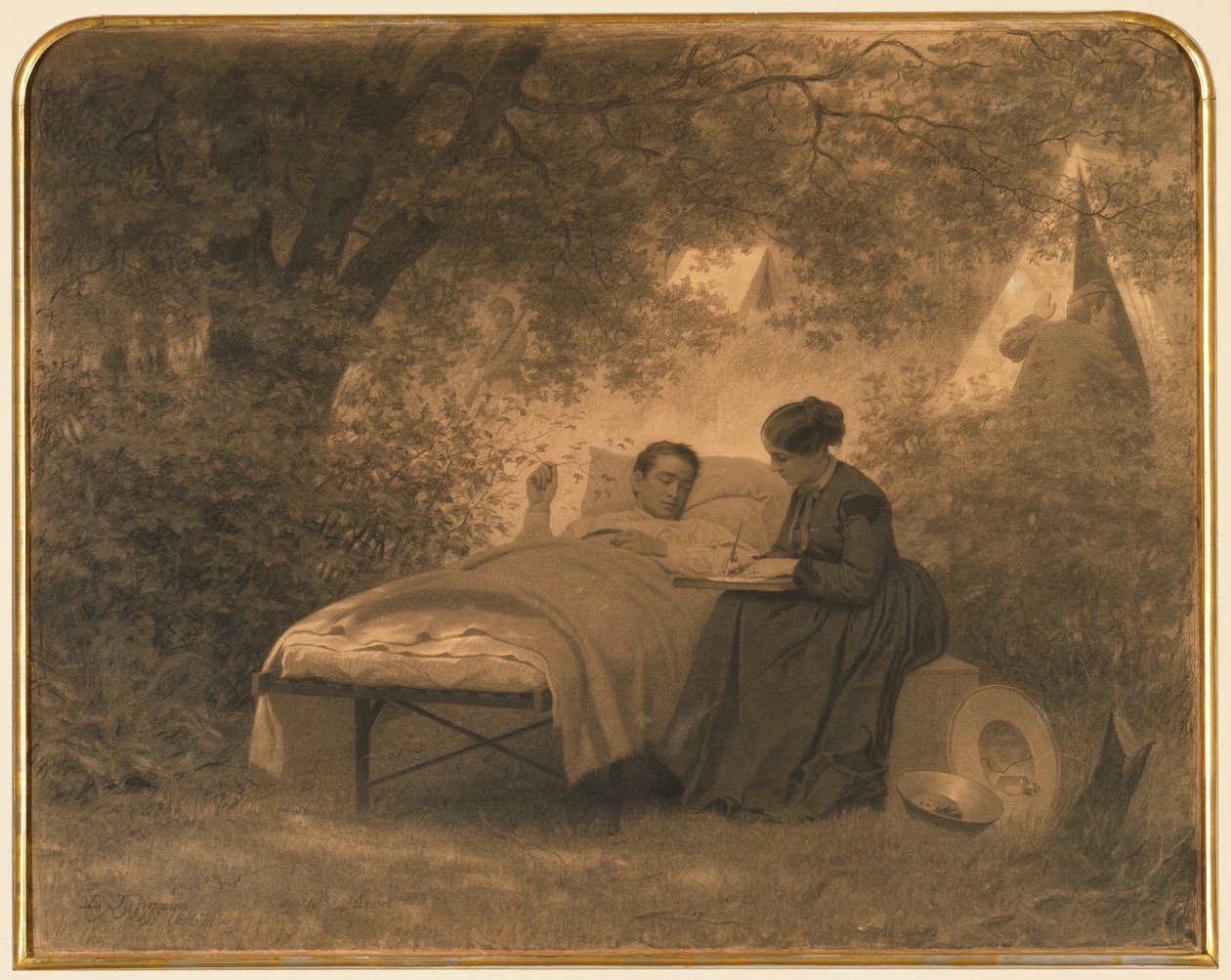 La lettre à la famille - Eastman Johnson