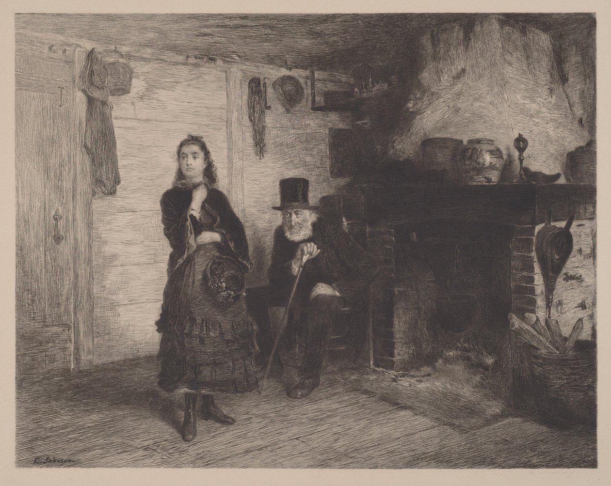 La réprimande - Eastman Johnson