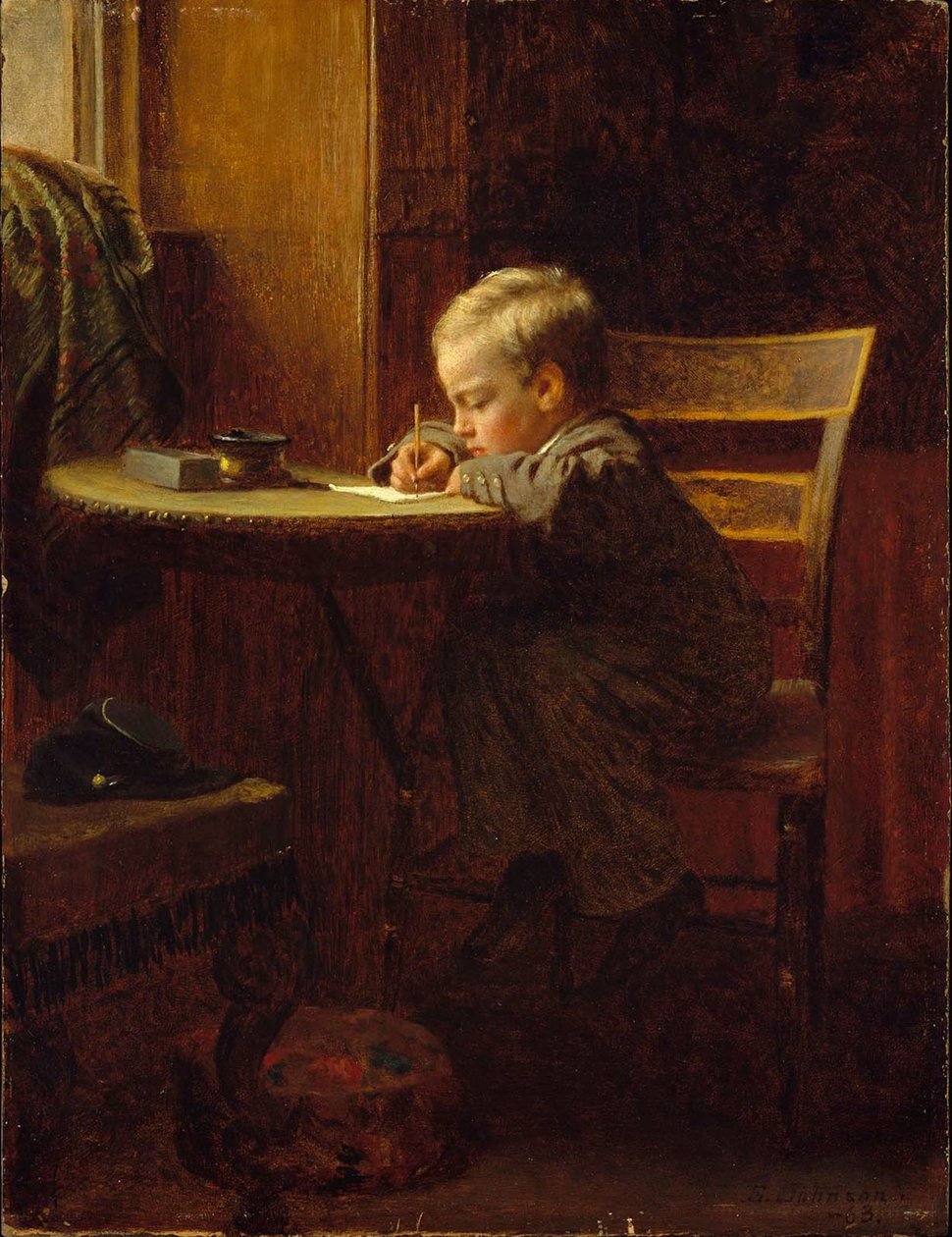 Écrire à son père - Eastman Johnson