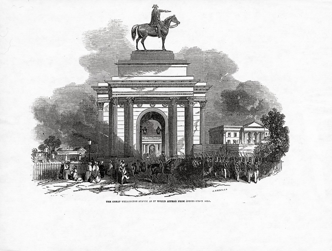 La grande statue de Wellington telle qu