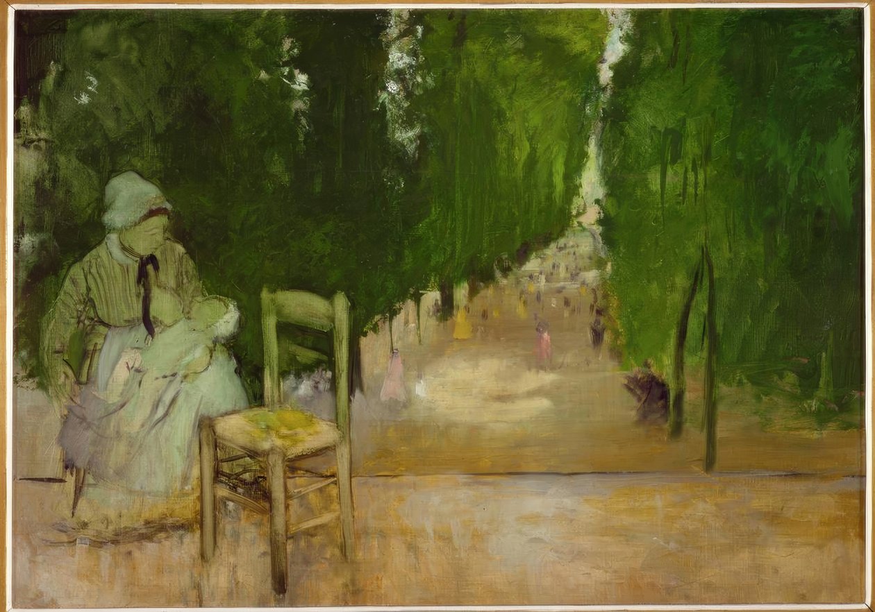 Une nourrice au jardin du Luxembourg - Edgar Degas