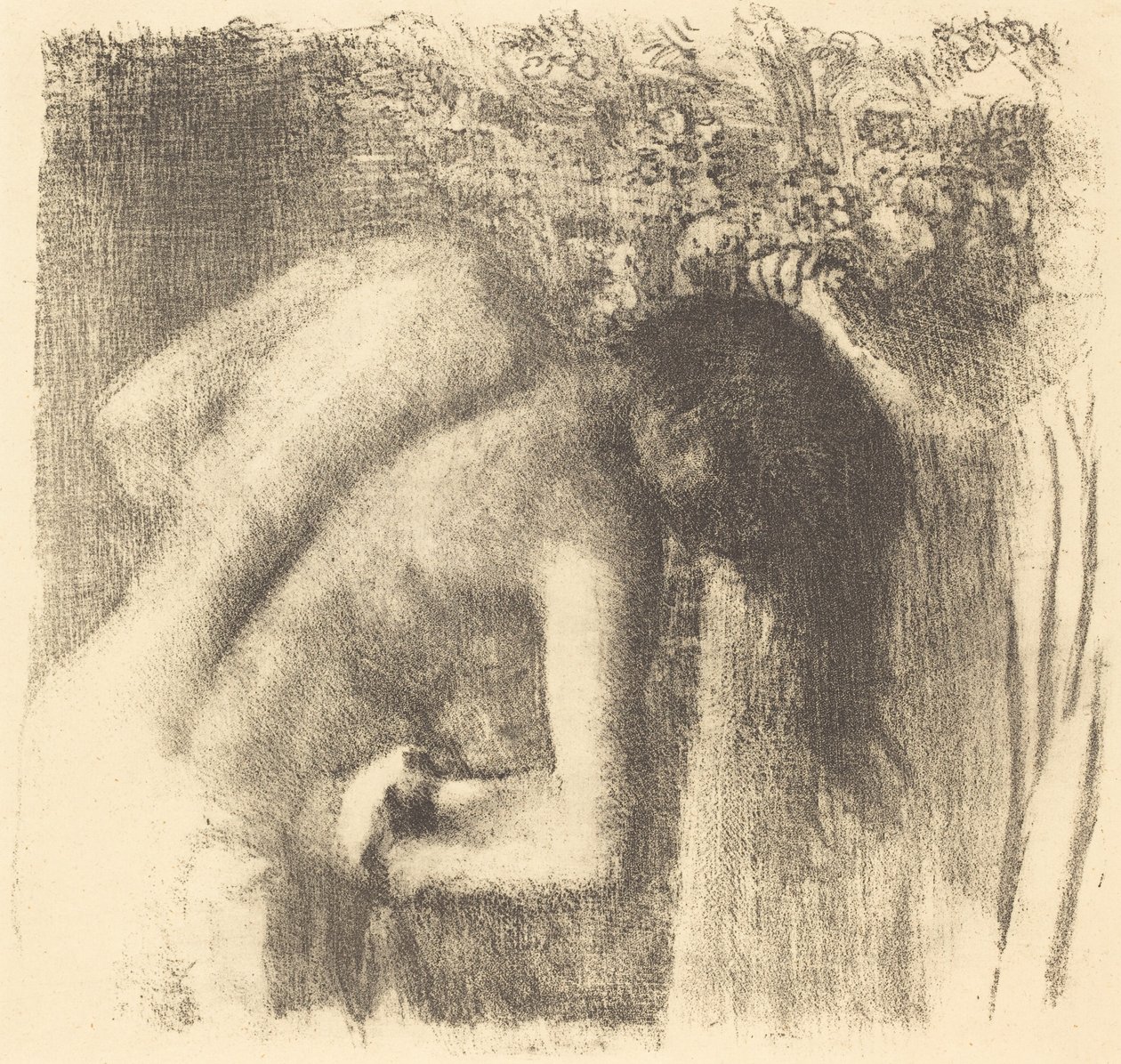 La sortie du bain (Grand planche) - Edgar Degas