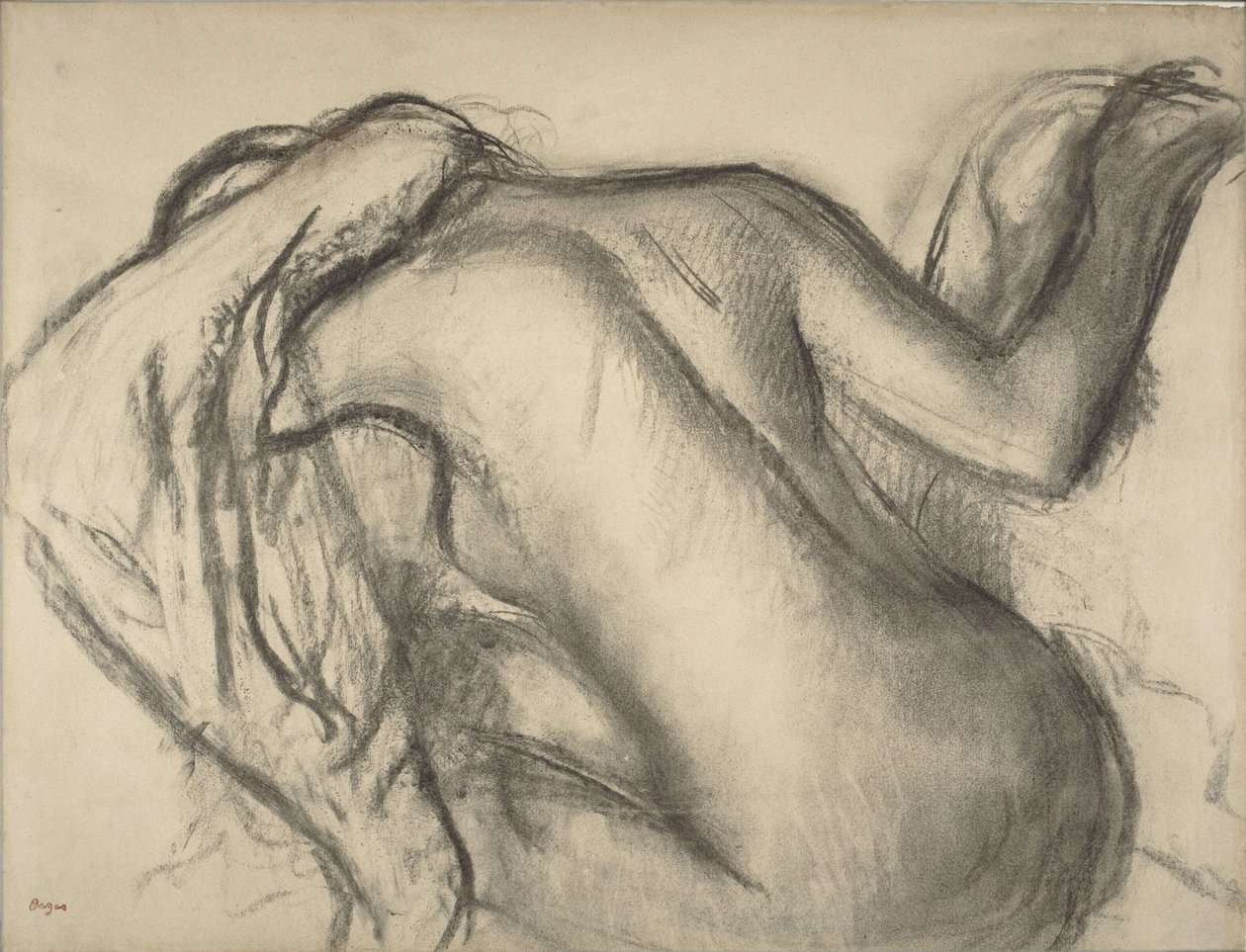 Après le bain, femme séchant ses cheveux, vers 1893-98 - Edgar Degas