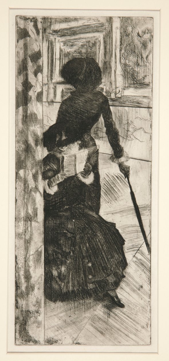 Au Louvre : La Peinture (Mary Cassatt) - Edgar Degas