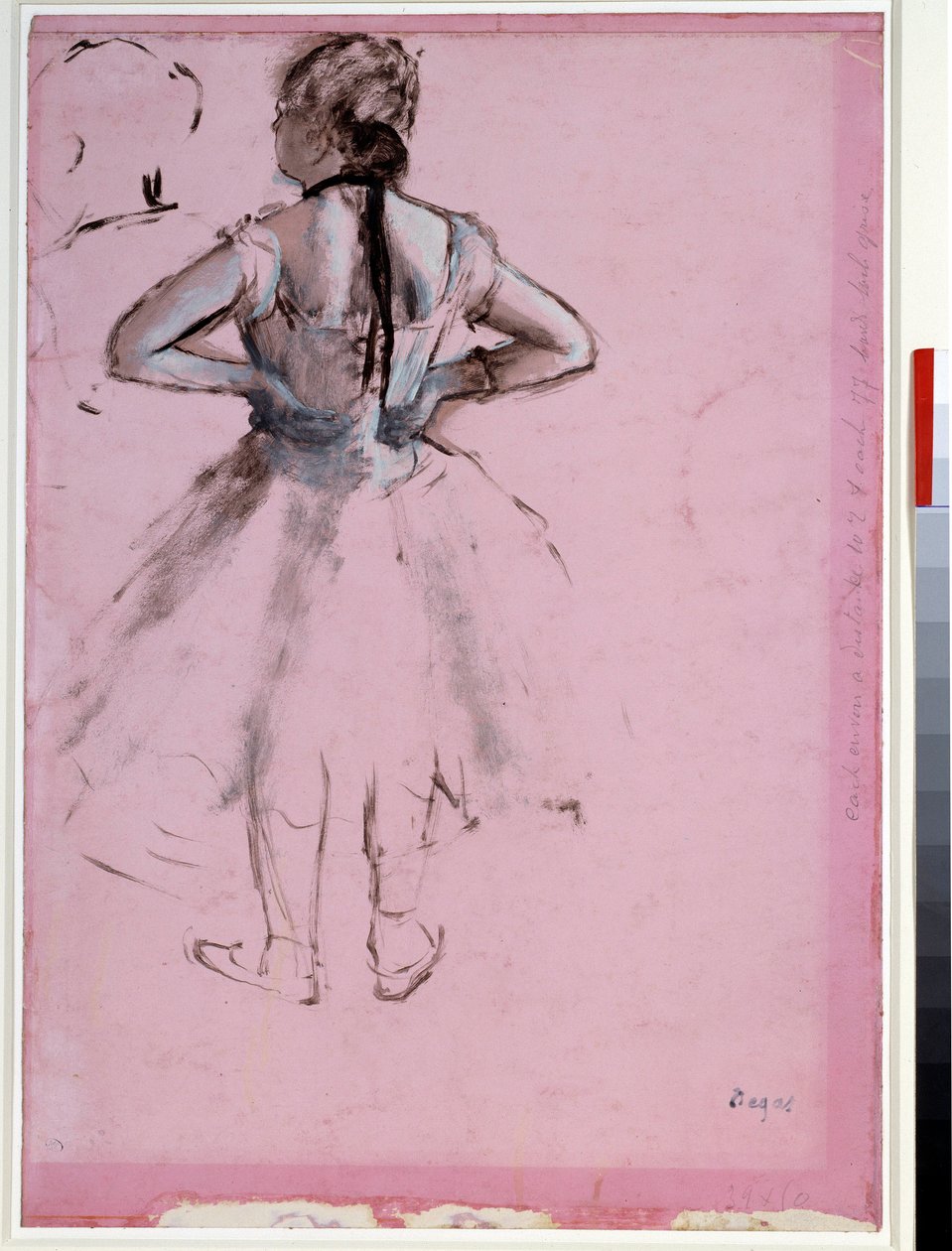 Danseuse de dos, mains sur les hanches - Edgar Degas