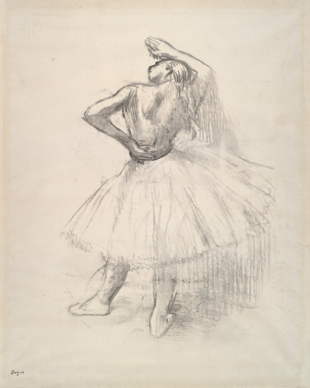 Danseuse debout, le bras droit levé - Edgar Degas