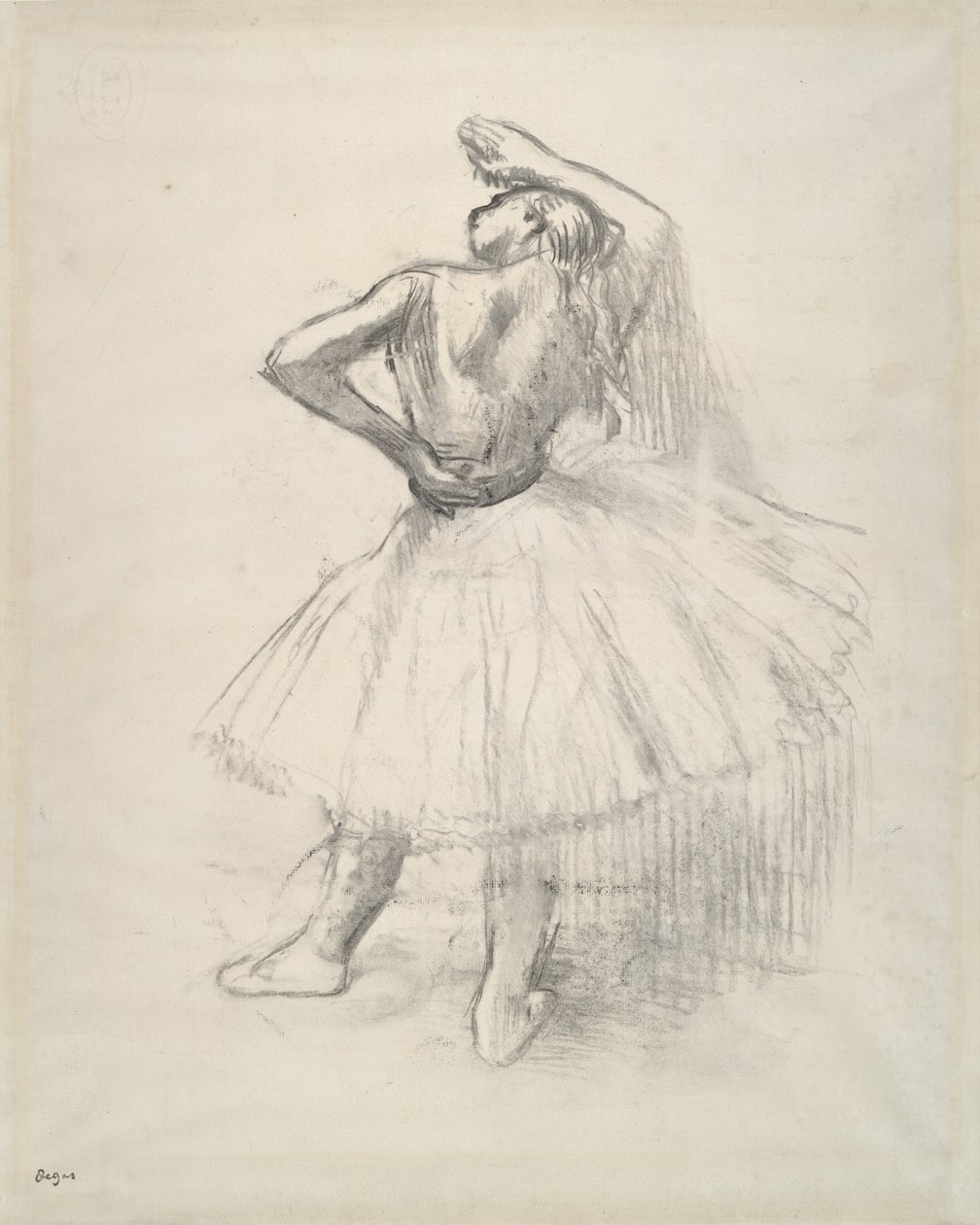 Danseuse debout, le bras droit levé, vers 1891 - Edgar Degas