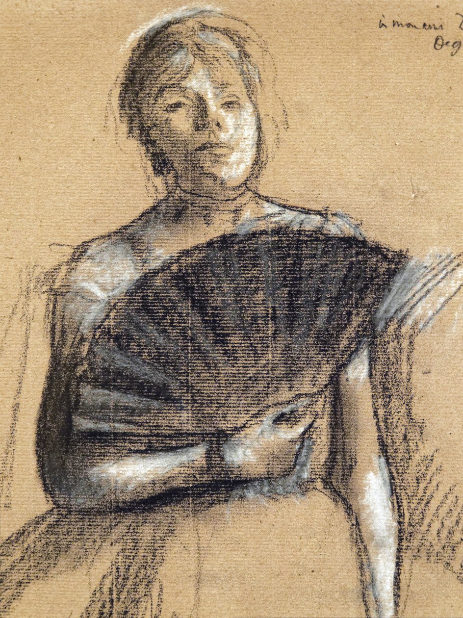 Detail dancer (circa 1876). Edgar Degas (1834-1917). Pastel and charcoal on paper rod. Musee des Beaux-Arts de la Ville de Paris, PeuPalais. - Edgar Degas