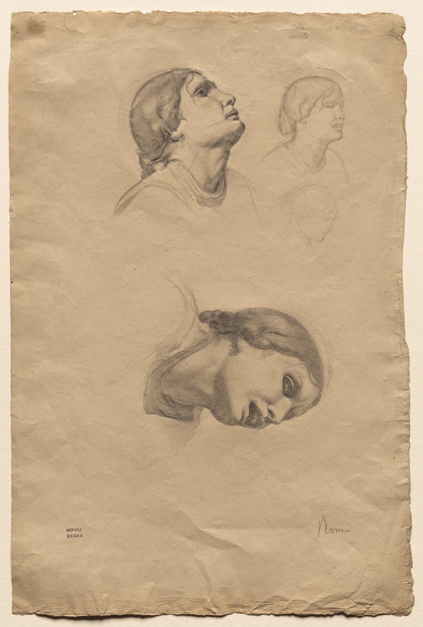 Quatre études de la tête d