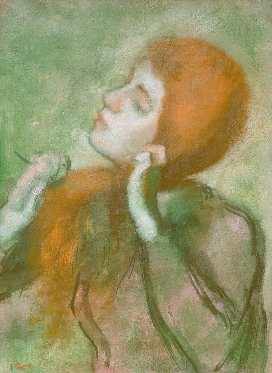 Femme se peignant - Edgar Degas
