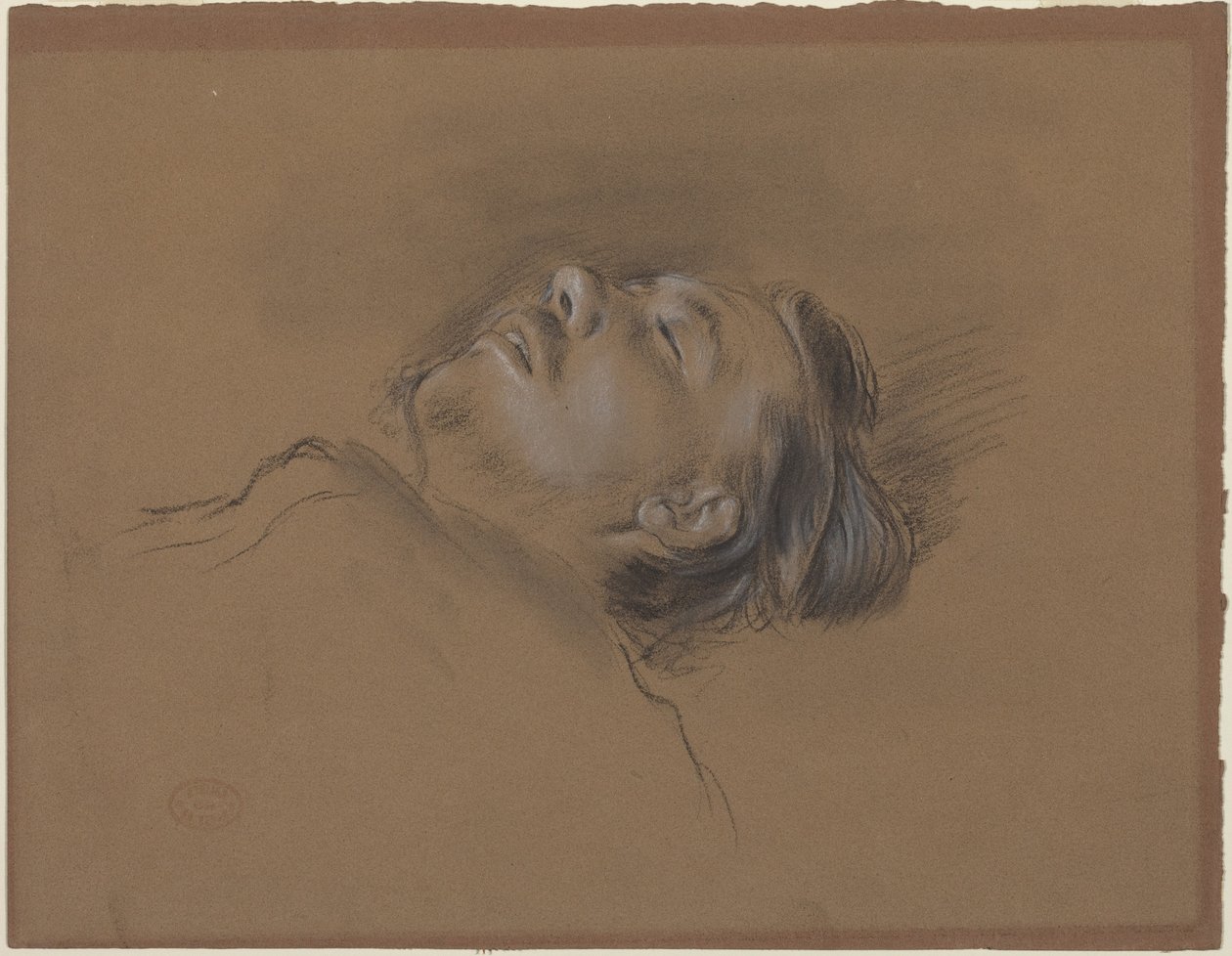 Tête du jockey tombé (étude pour « Scène de steeple-chase : le jockey tombé ») - Edgar Degas