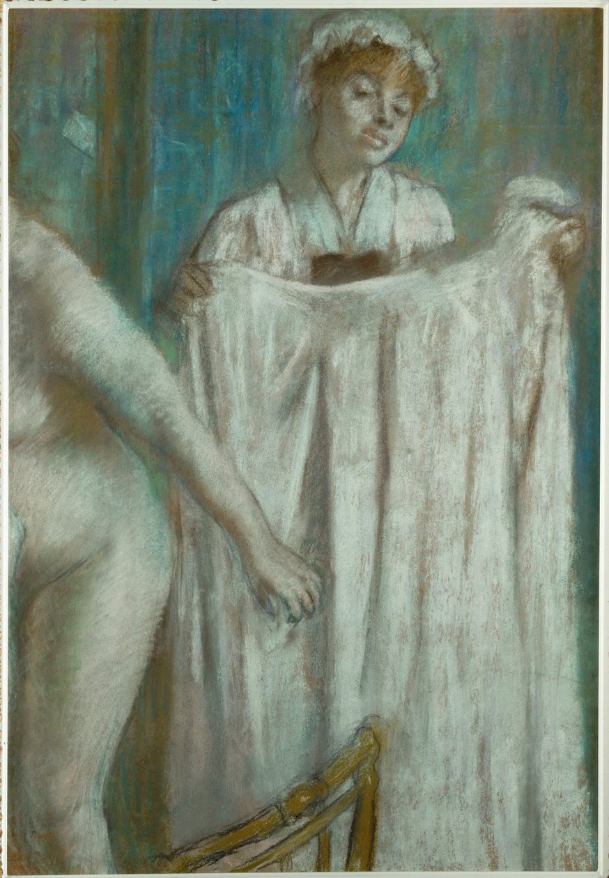 La Toilette apres le bain (pastel on paper) - Edgar Degas