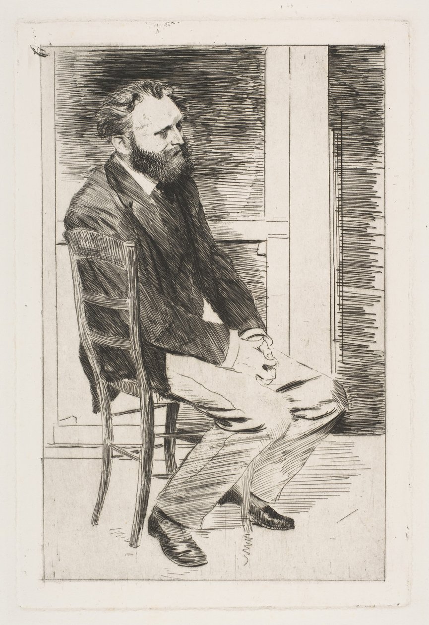 Manet assis, tourné vers la droite, 1864-65 - Edgar Degas