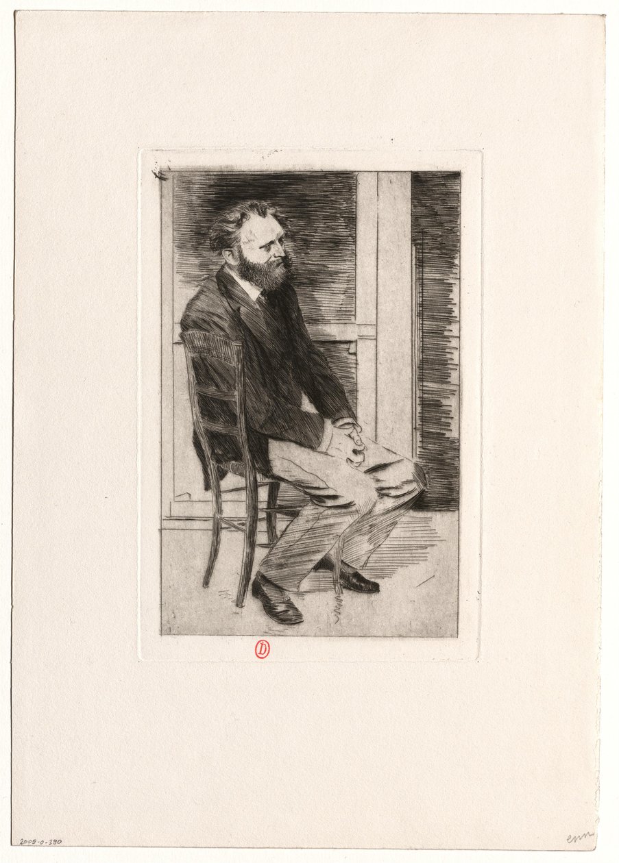 [Manet assis, tourné à droite] - Edgar Degas