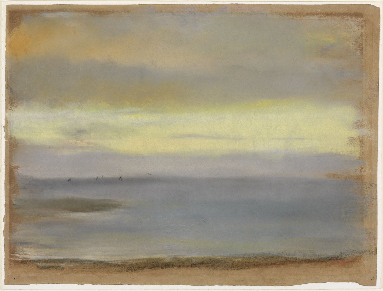 Marine, Soleil Couchant - Edgar Degas