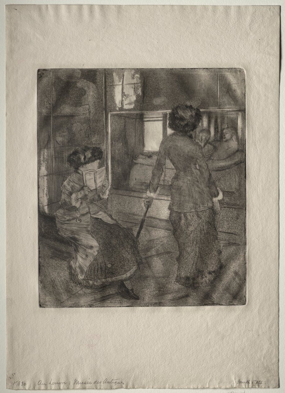 Mary Cassatt au Louvre : La galerie étrusque, 1879-1880 - Edgar Degas