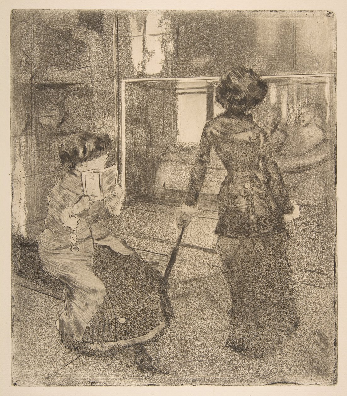 Mary Cassatt au Louvre : La Galerie étrusque, 1879-80 - Edgar Degas