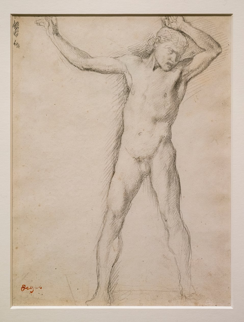 Visage nu, bras levés, vers 1859-1861 - Edgar Degas