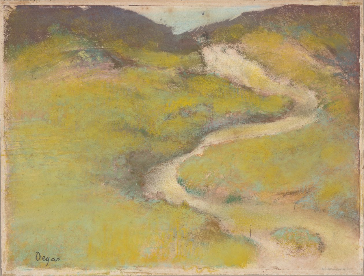 Chemin dans un champ - Edgar Degas