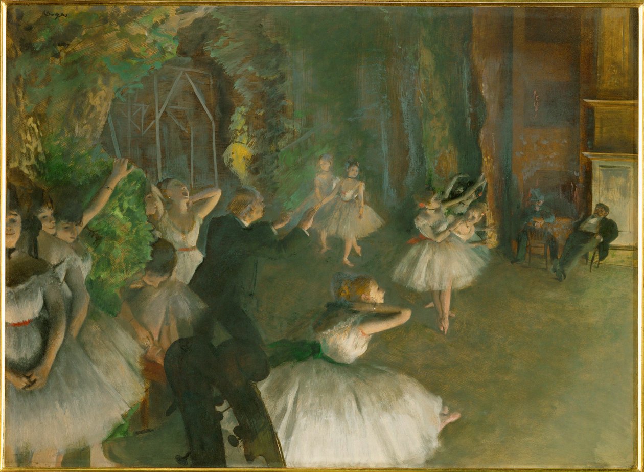Repetition d'un ballet sur la scene (oil on cardboard)