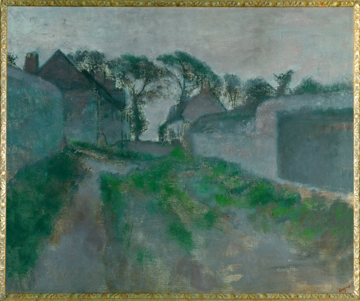 Rue de village Saint Valery-sur-Somme (oil on canvas) - Edgar Degas