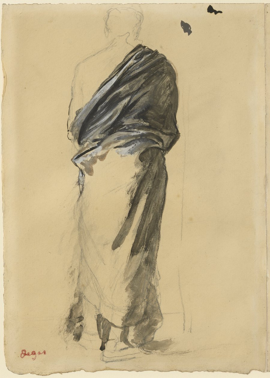 Étude de draperie, 1860-65 - Edgar Degas