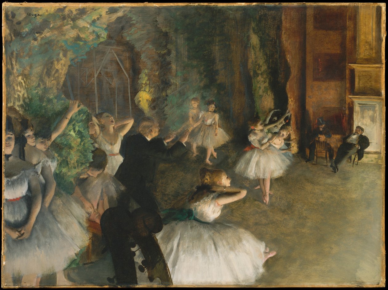 La répétition du ballet sur scène - Edgar Degas