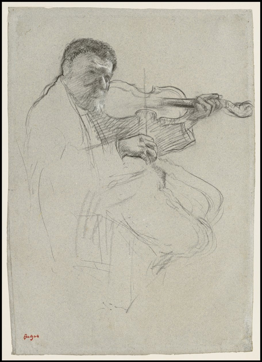 Le violoniste, étude pour "La répétition" - Edgar Degas