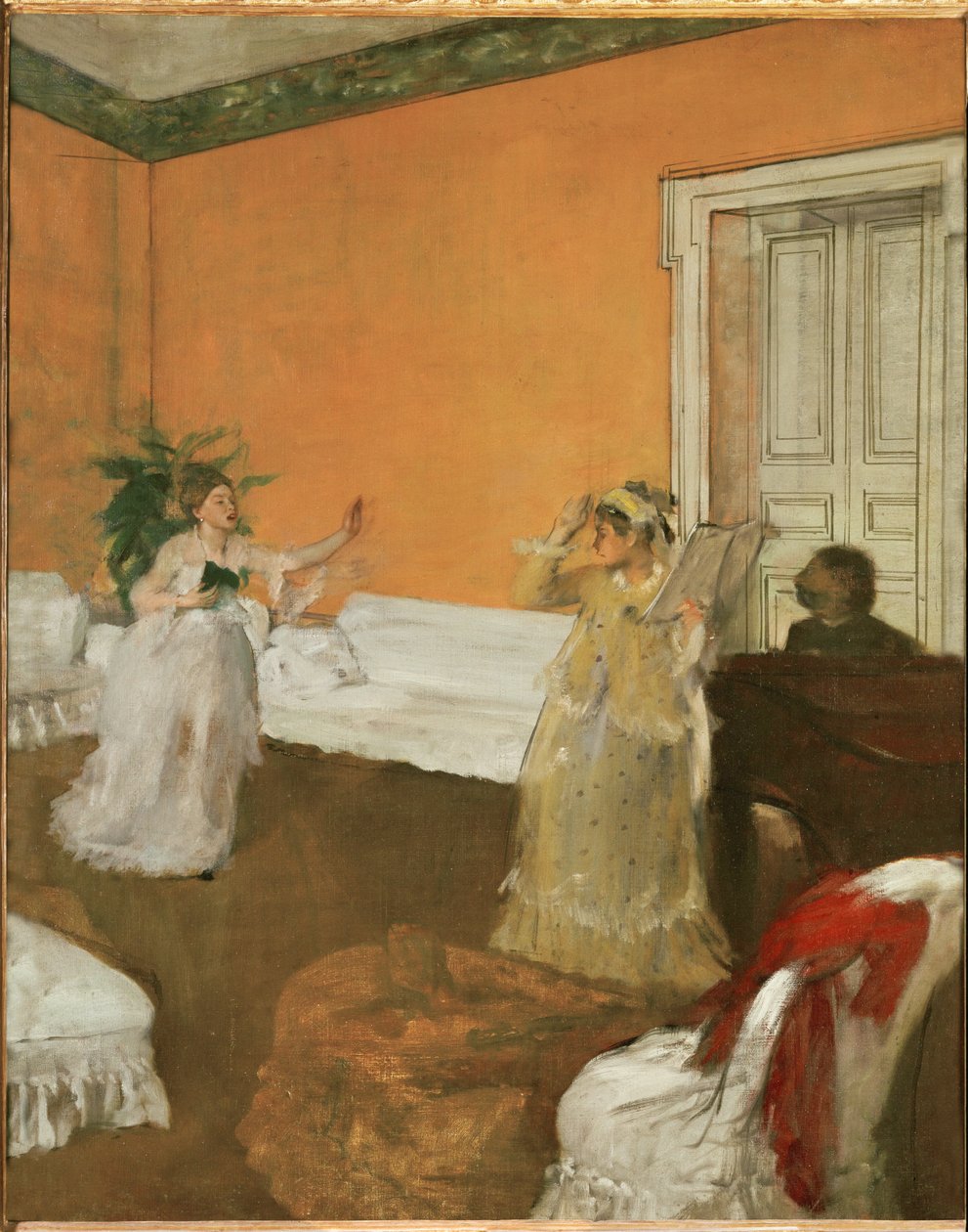 La répétition de la chanson (huile sur toile) - Edgar Degas