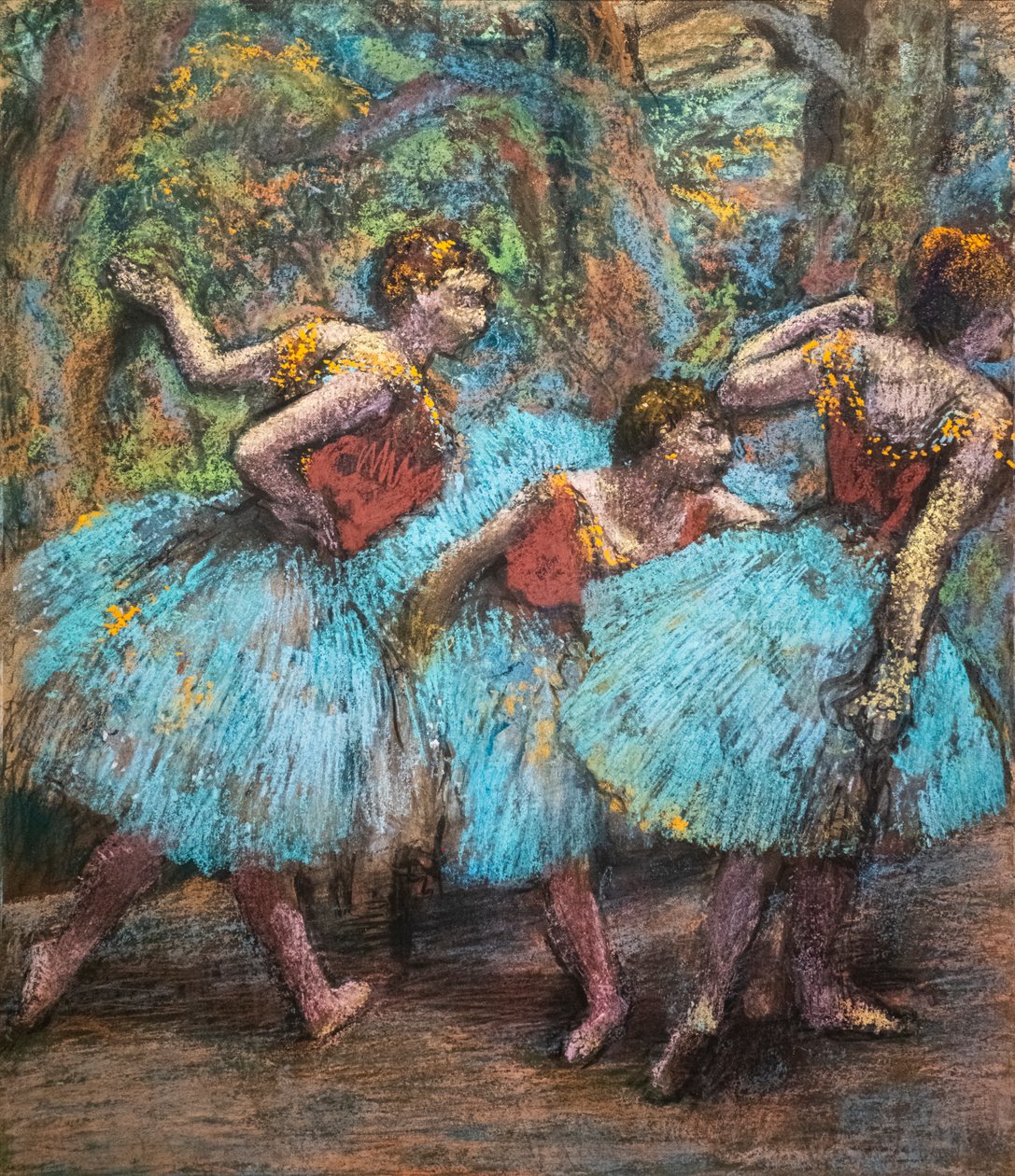 Trois danseuses (jupes bleues, corsages rouges) - Edgar Degas