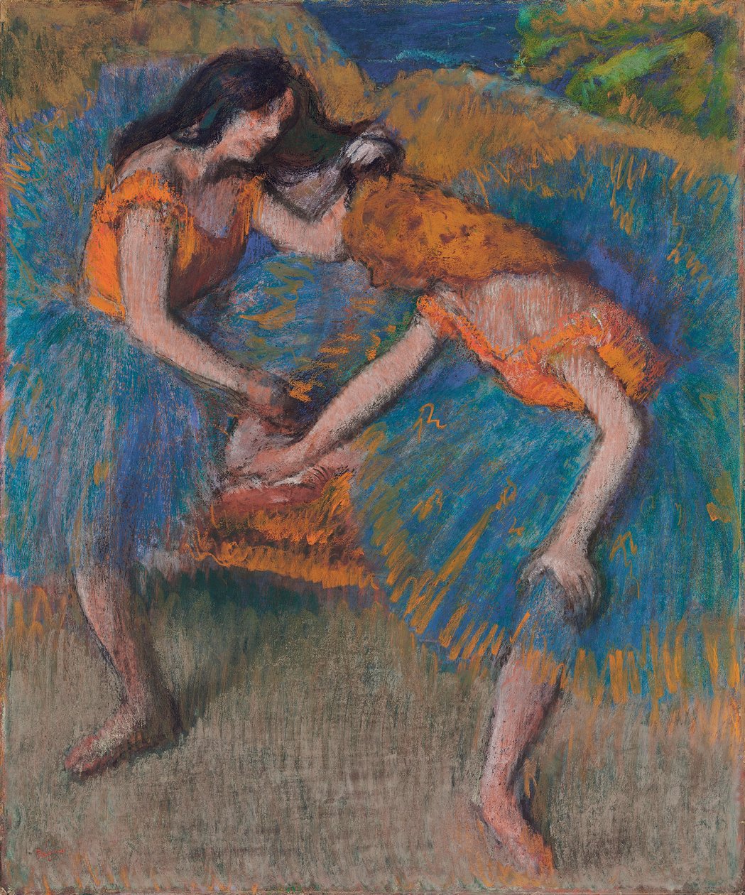 Deux danseuses avec corsages jaunes, c.1902 - Edgar Degas