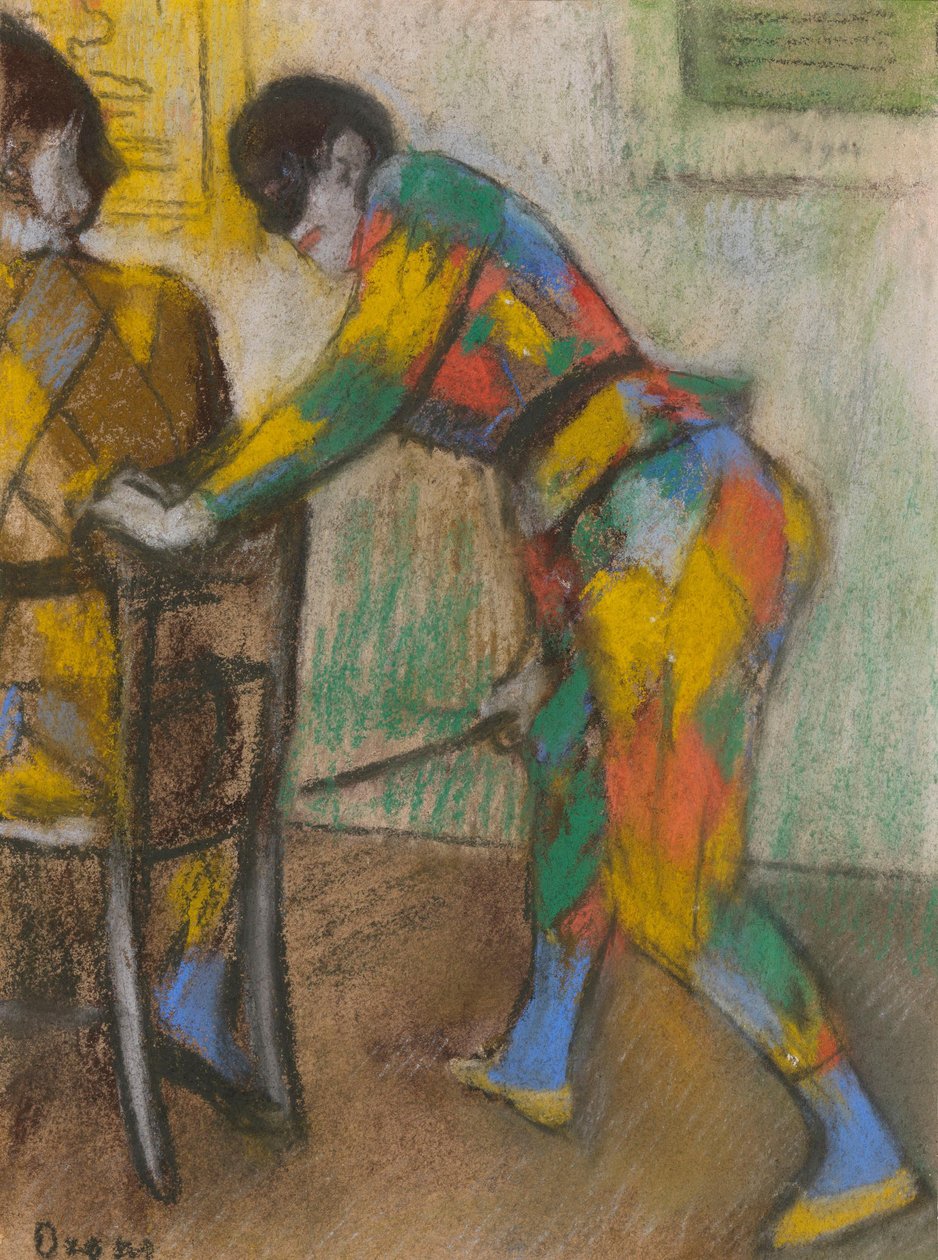 Deux arlequins - Edgar Degas