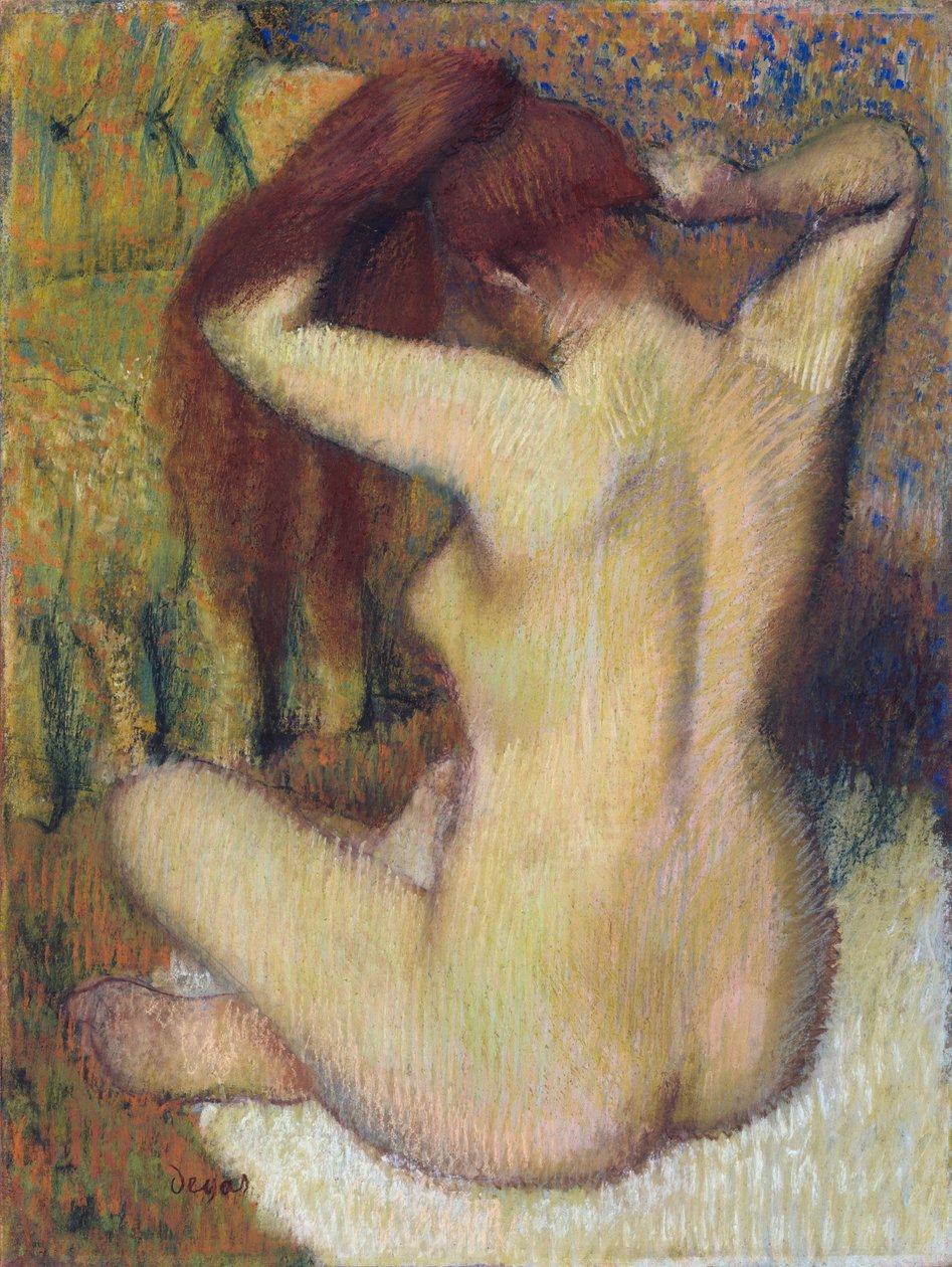 Femme se peignant les cheveux, vers 1888-90 - Edgar Degas