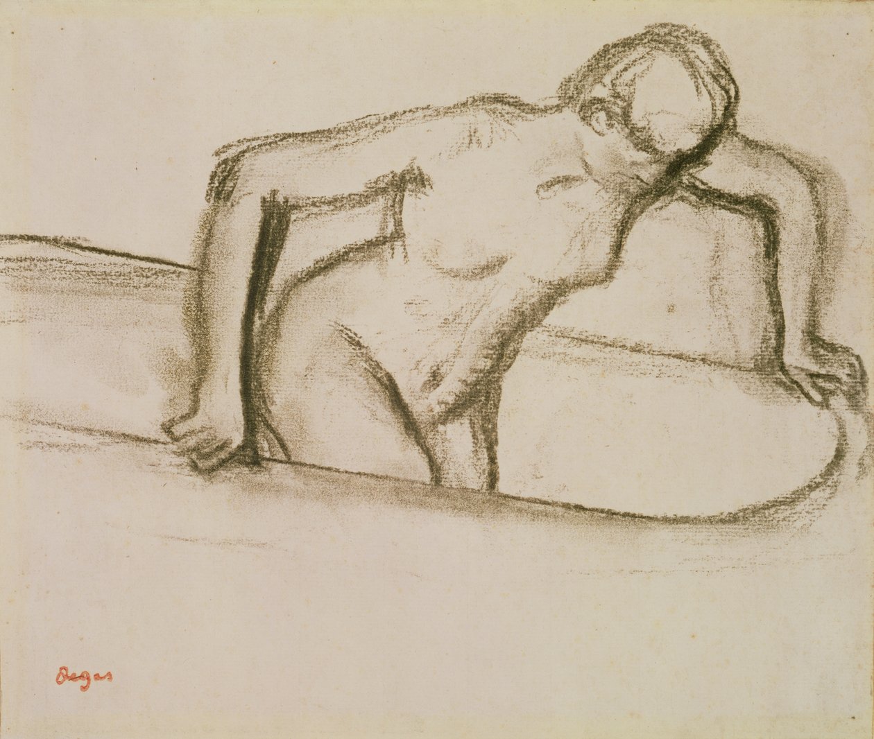 Femme dans la baignoire - Edgar Degas