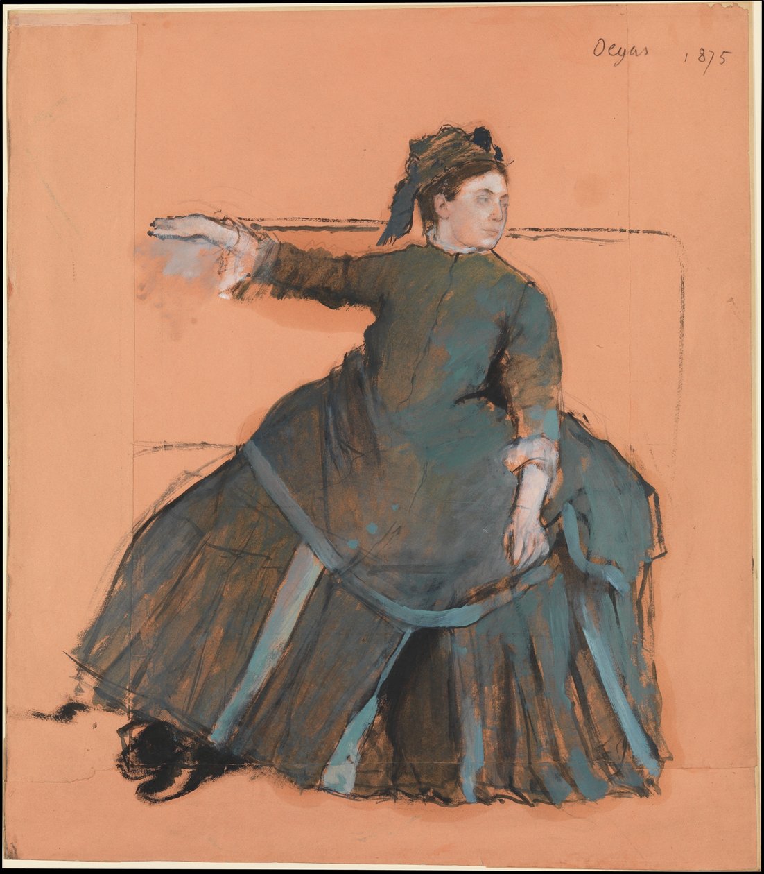 Frau auf einem Sofa - Edgar Degas