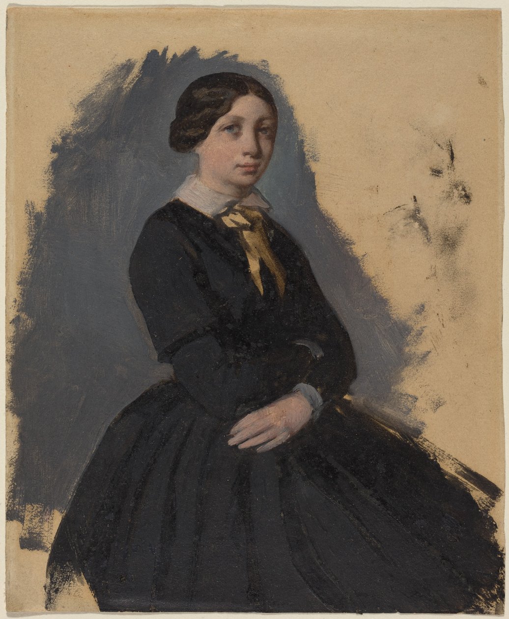 Jeune femme en noir - Edgar Degas