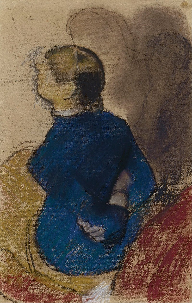 Jeune femme en bleu - Edgar Degas
