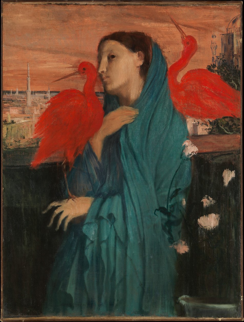 Jeune femme avec un ibis - Edgar Degas