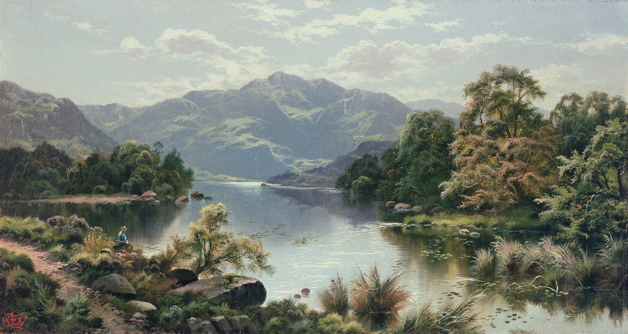 Scène de lac au nord du Pays de Galles - Edgar Longstaffe