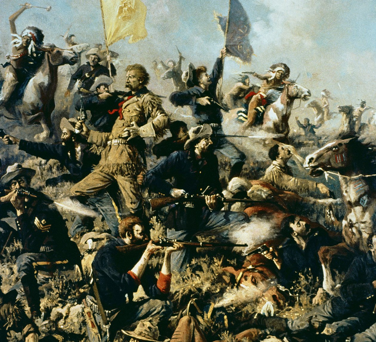 Bataille de Little Bighorn, 25 juin 1876 (détail) - Edgar Samuel Paxson