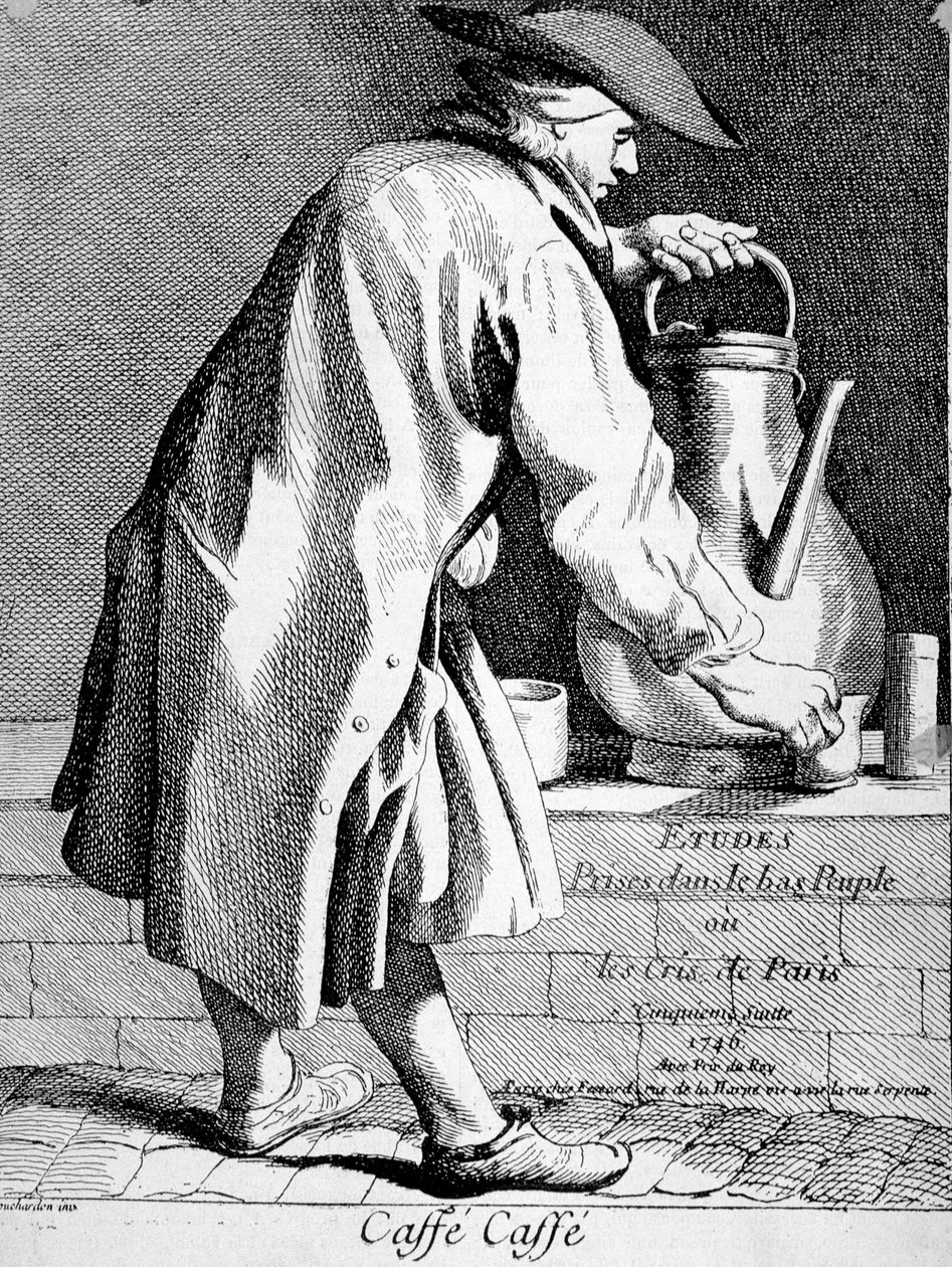 Marchand de café - dessin par Bouchardon - Edmé Bouchardon