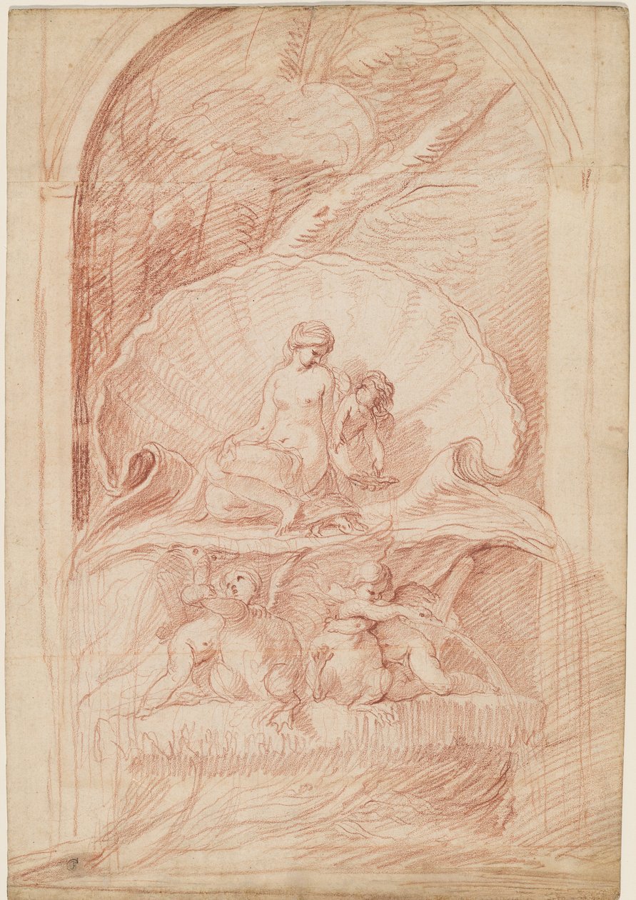 Fontaine Rocaille avec Vénus, Amorini et cygnes - Edmé Bouchardon