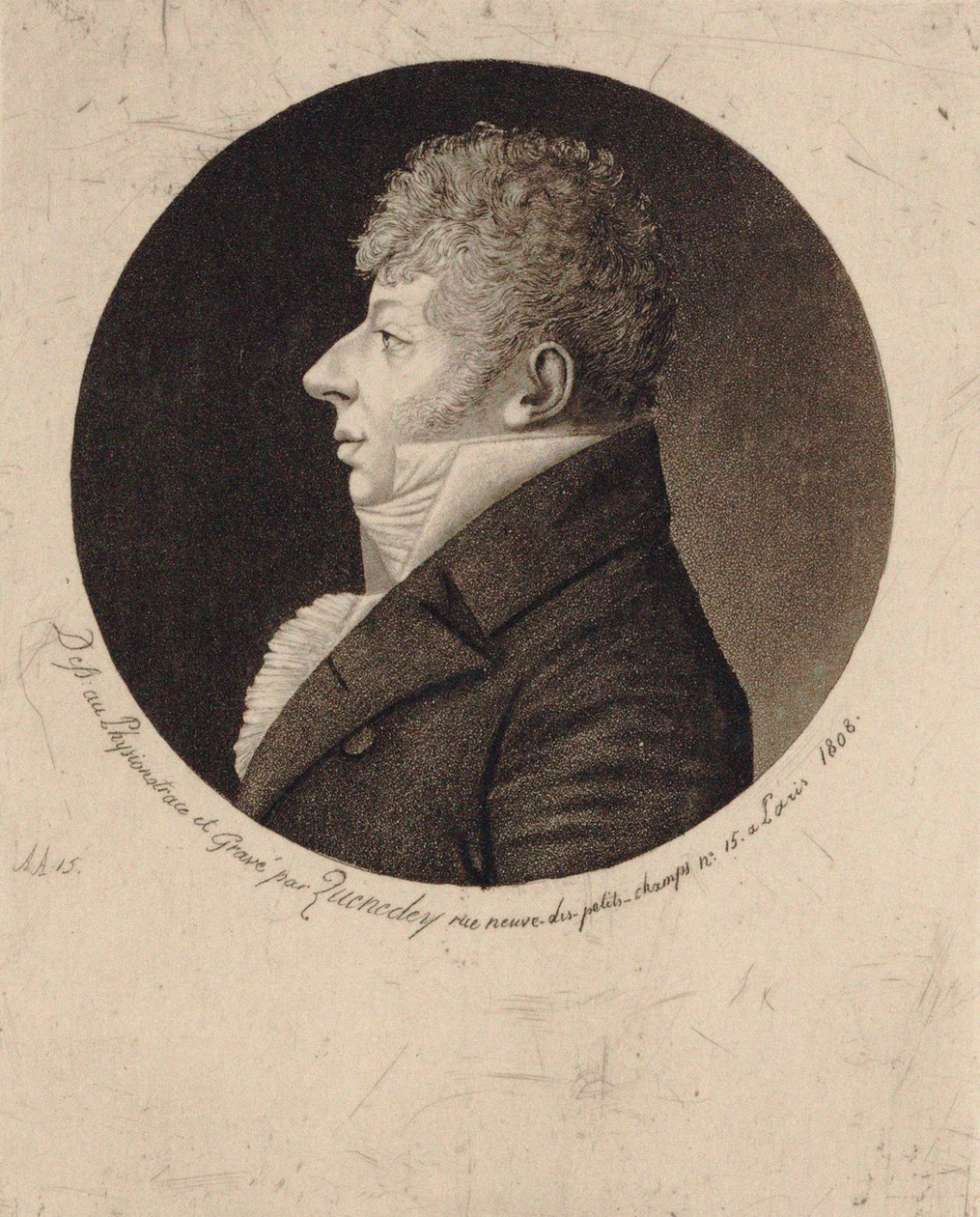 Portrait du violoniste et compositeur Jean Nicolas Auguste Kreutzer 1778-1832, 1808 - Edme Quenedey