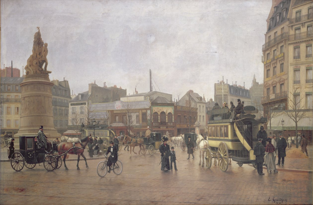 La Place Clichy, Paris, 1896 - Edmond Georges Grandjean