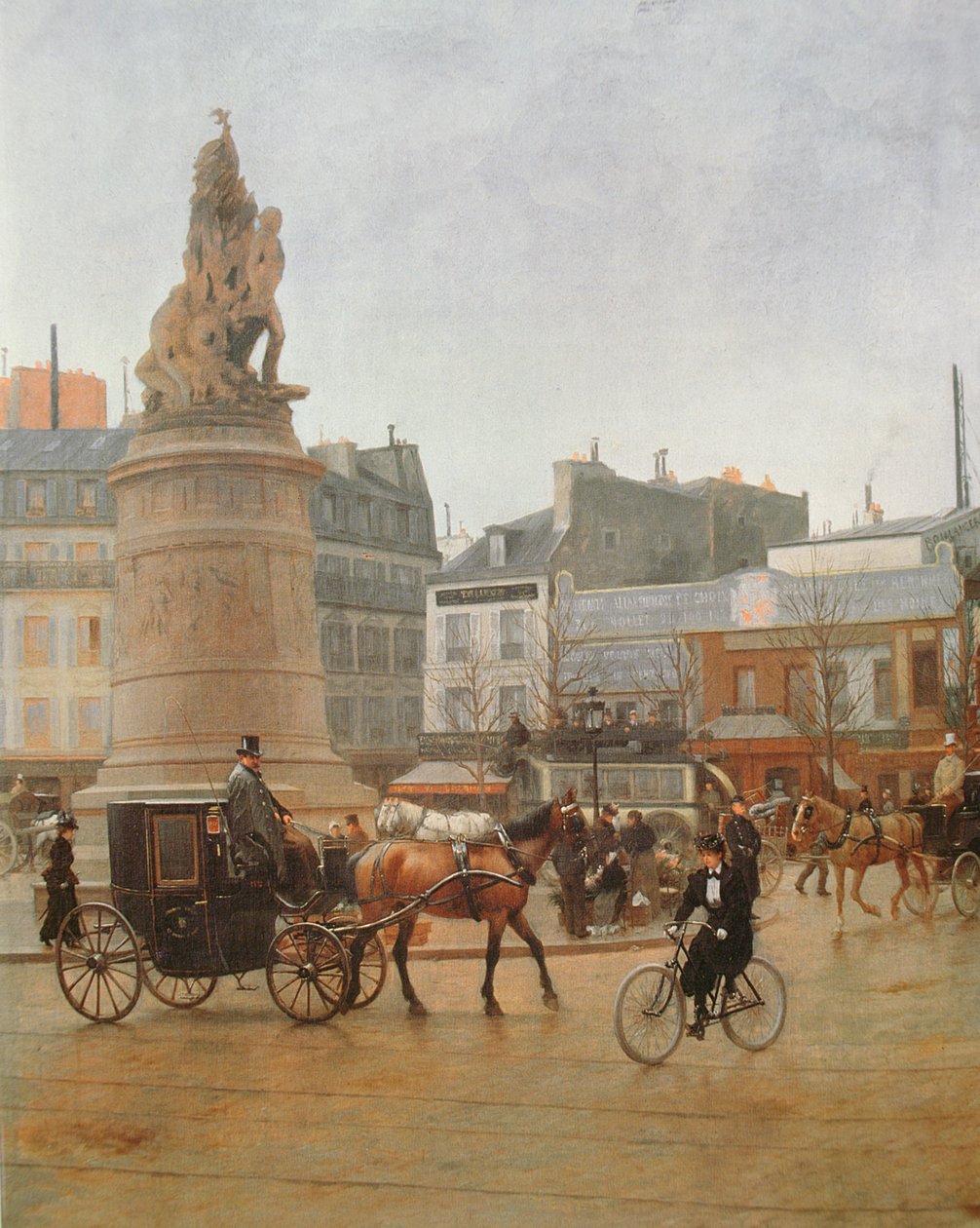 La Place Clichy, Paris, 1896 (détail) - Edmond Georges Grandjean