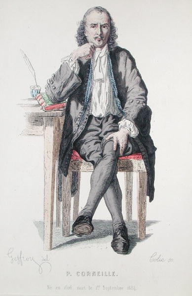 Portrait de Pierre Corneille (1606-84), frontispice pour une édition des œuvres complètes de Corneille - Edmond A.F. (after) Geffroy