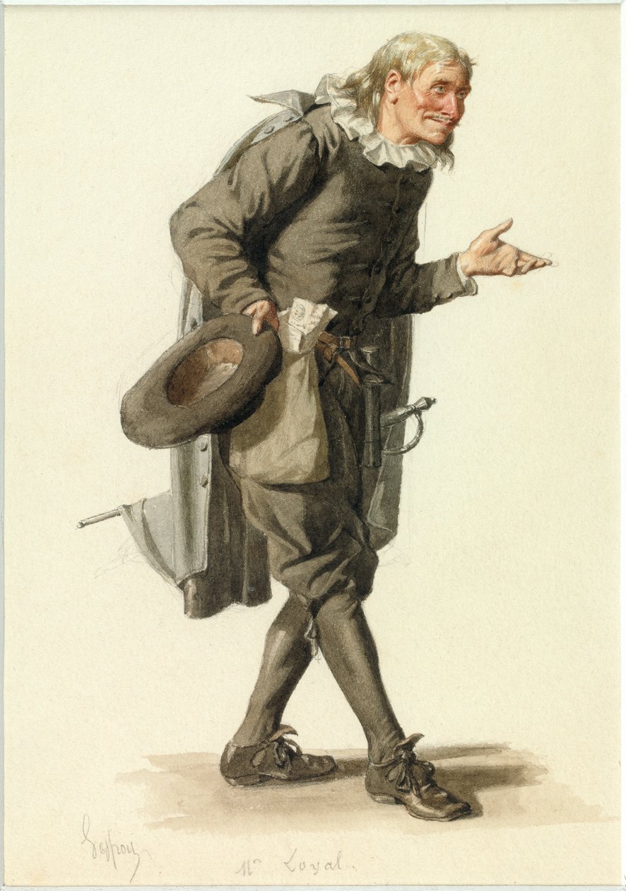 Portrait de Monsieur Loyal, vers 1870 (aquarelle) - Edmond Aime Florentin Geffroy
