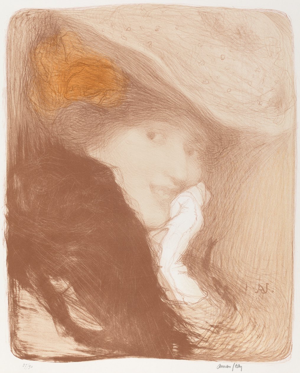 La Rieuse: Madame Albert Besnard - Edmond Aman Jean